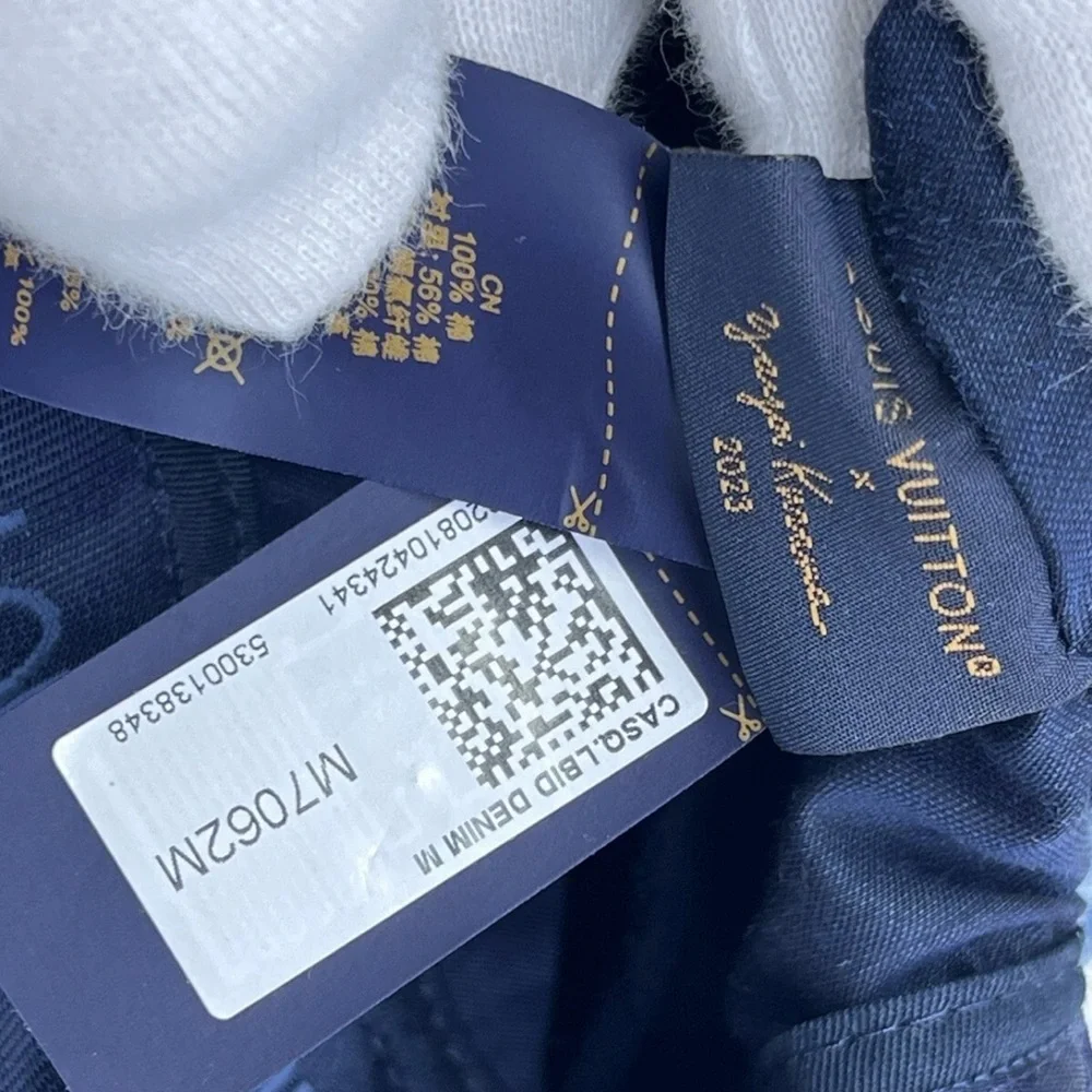 New Condition: Louis Vuitton x Yayoi Kusama Denim Cap with Dot Pattern - Picture 15 of 16